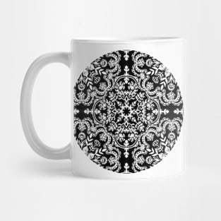 Black & White Folk Art Pattern Mug